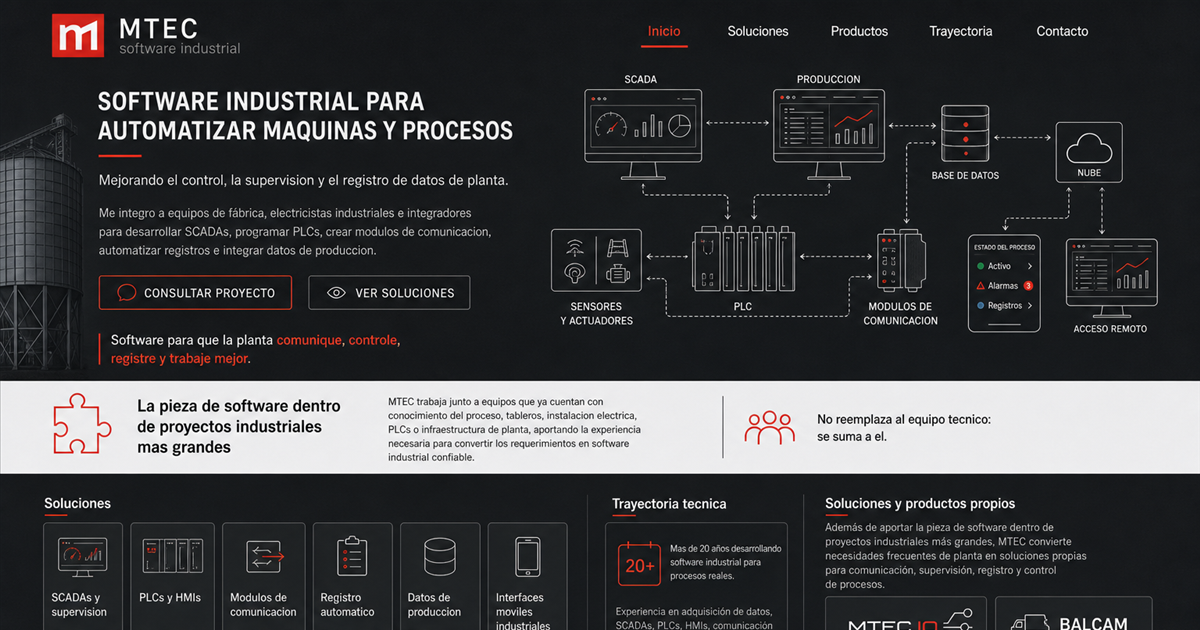 MTEC Software Industrial | Software industrial para automatizar ...